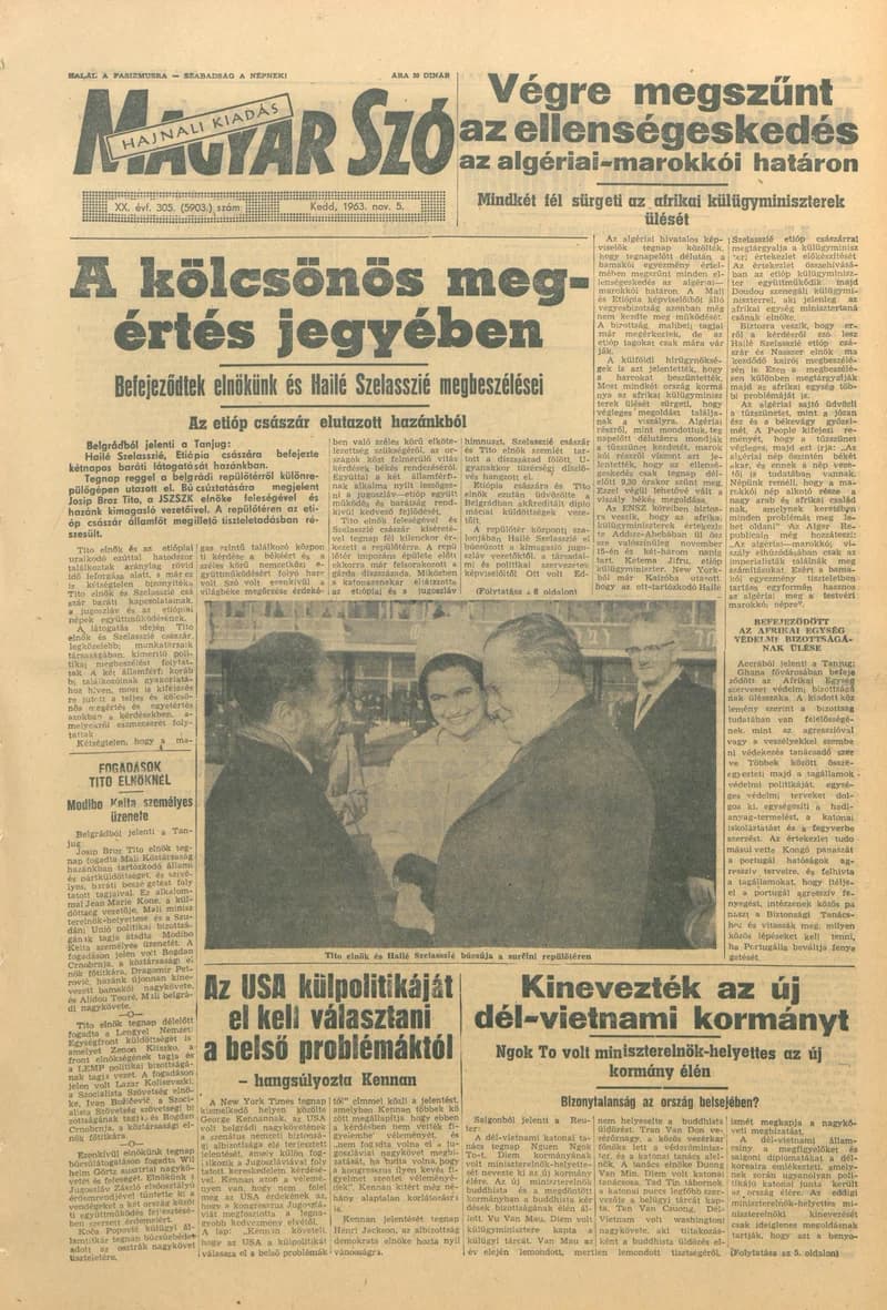 Magyar Szó, 20. évf. 1963. november 5. 305. sz. 1–16. oldal