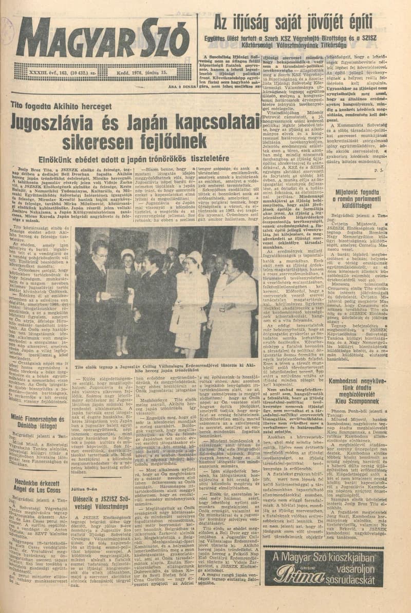 Magyar Szó, 33. évf. 1976. június 15. 163. sz. 1–20. oldal