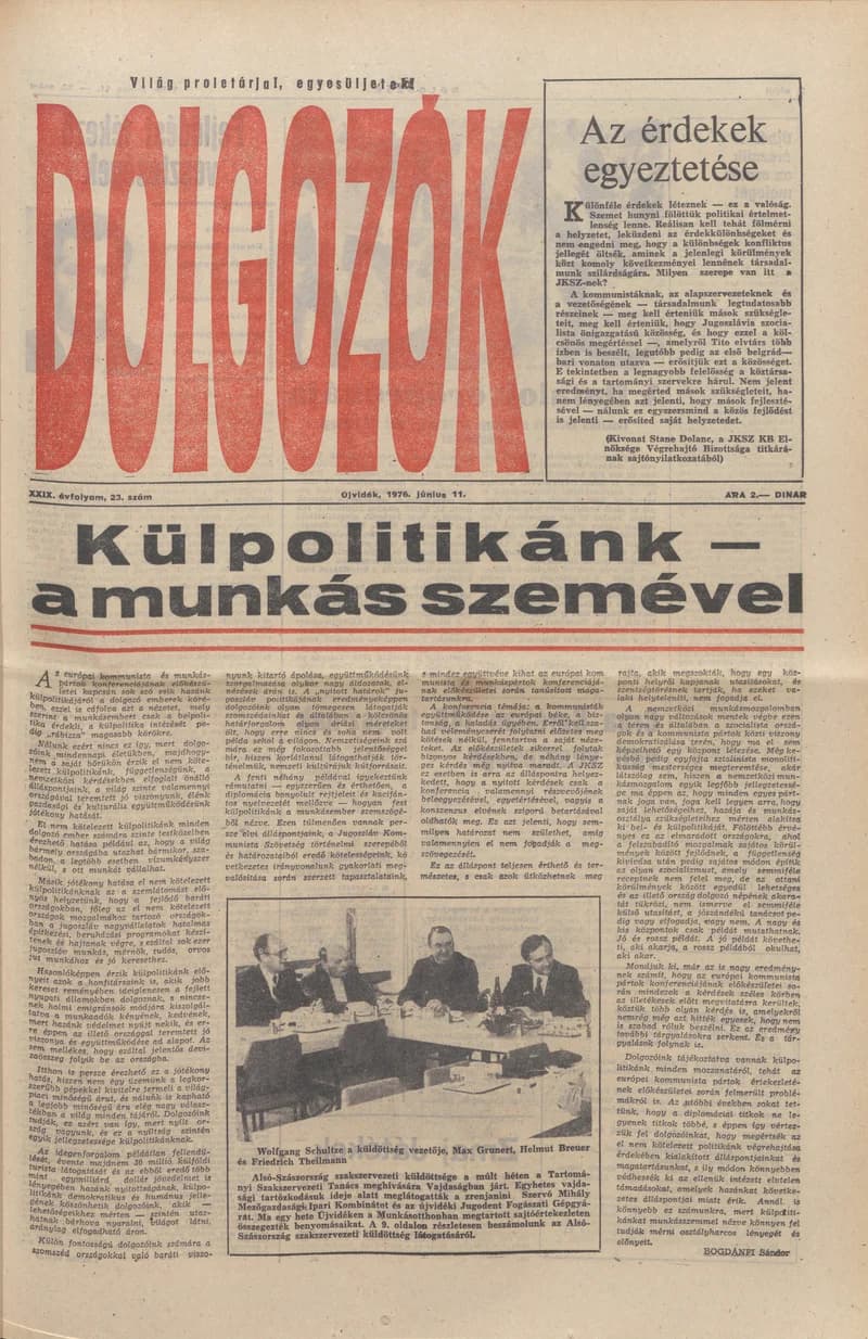 Dolgozók, 30. évf. 1976. június 11. 23. sz.