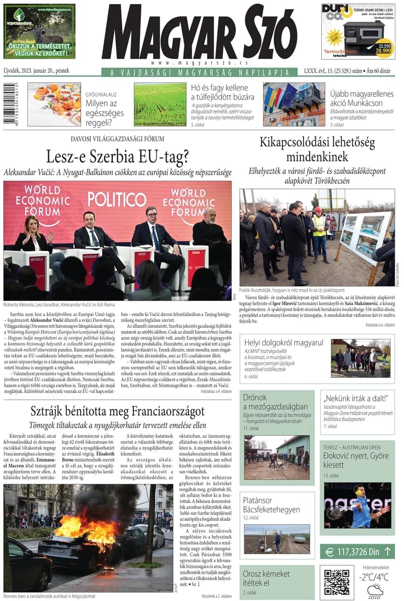 Magyar Szó, 80. évf. 2023. január 20. 15. sz. 1–16. oldal