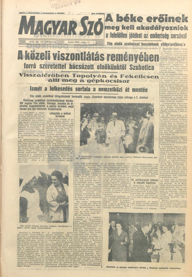 Magyar Szó, 17. évf. 1960. május 31. 127. sz. 1–12. oldal