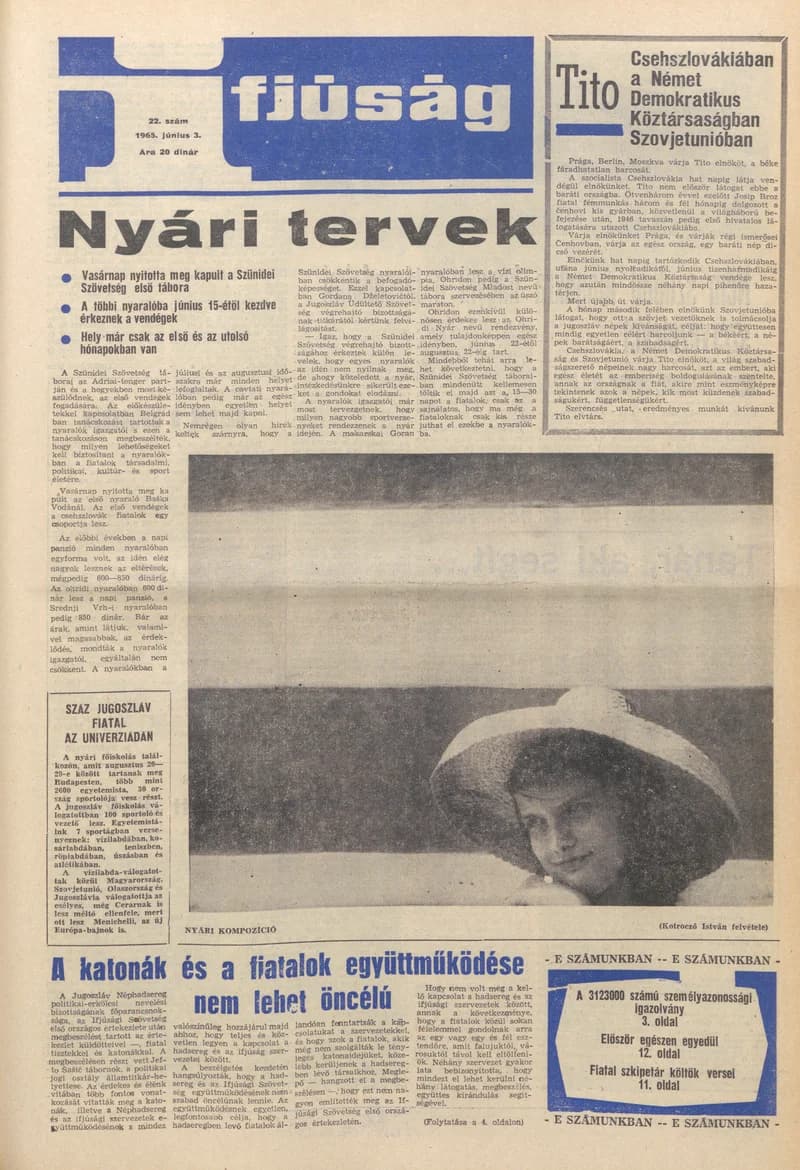 Ifjúság, 21. évf. 1965. június 3. 22. sz.