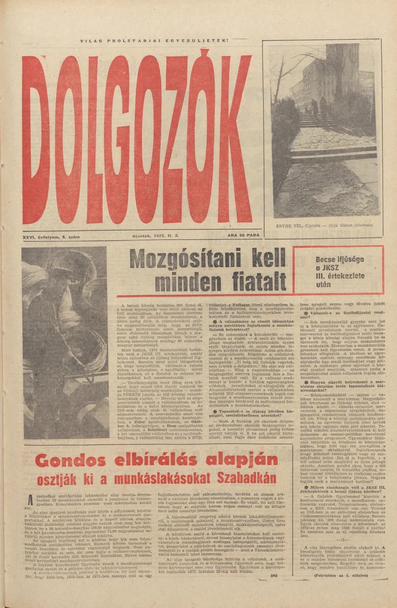 Dolgozók, 27. évf. 1973. február 2. 5. sz.