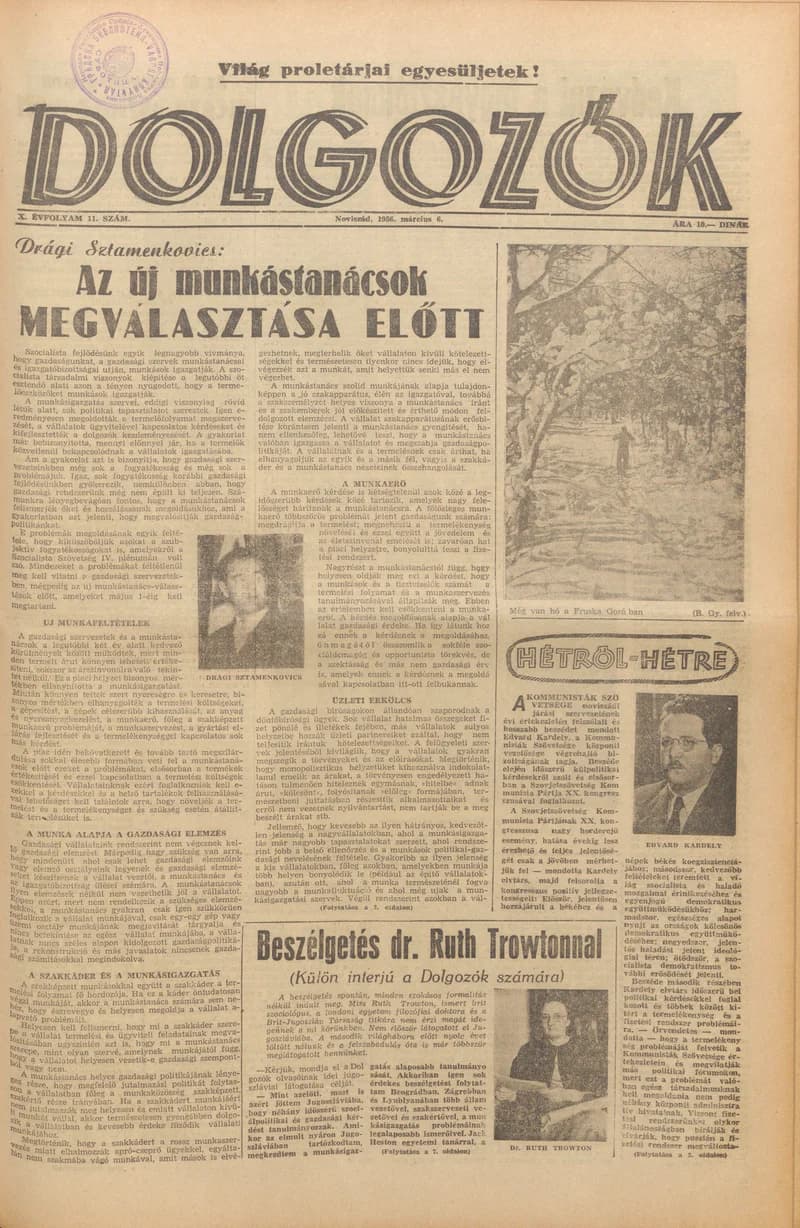 Dolgozók, 10. évf. 1956. március 6. 11. sz.