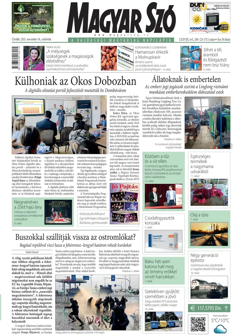 Magyar Szó, 78. évf. 2021. november 18. 269. sz. 1–20. oldal