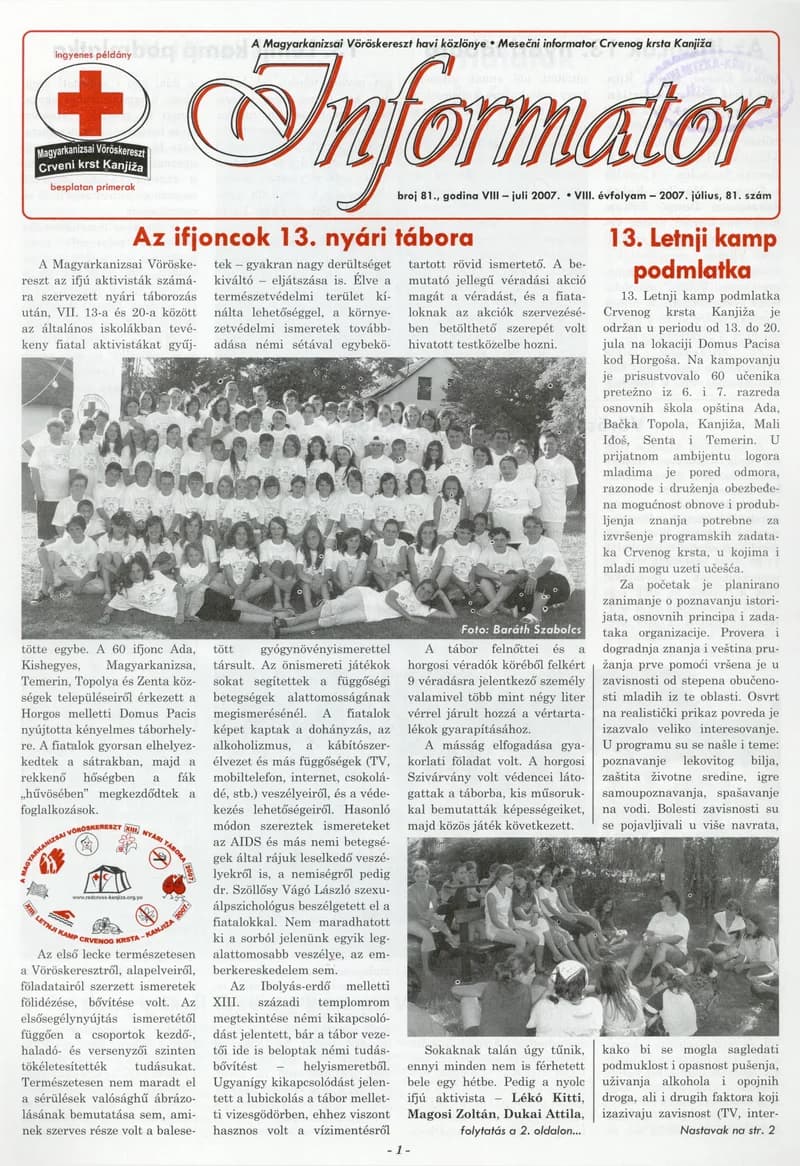 Informator, 8. évf. 2007. július 1. 81. sz.