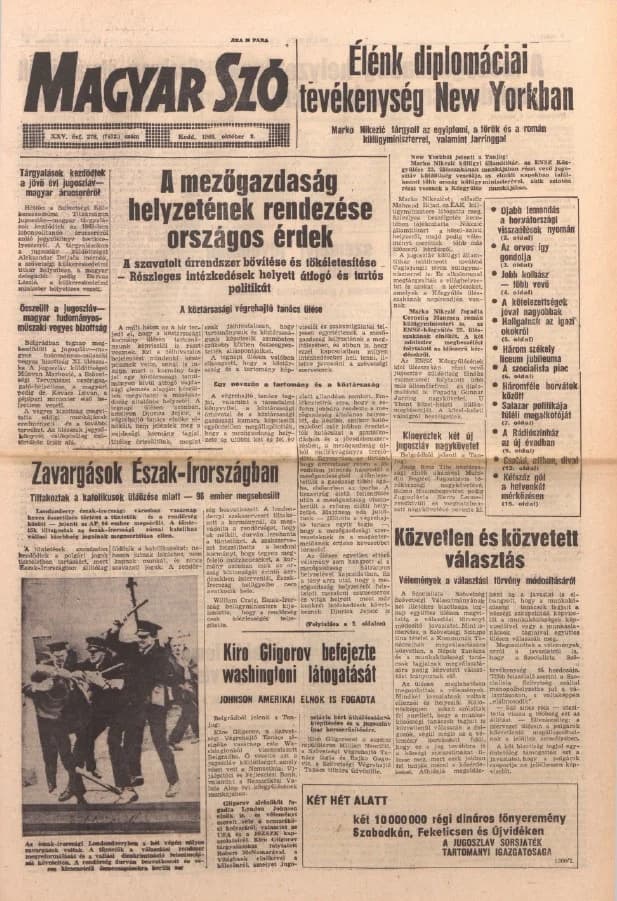 Magyar Szó, 25. évf. 1968. október 8. 278. sz. 1–16. oldal