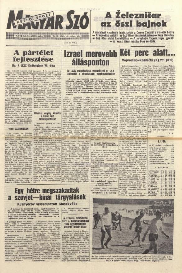 Magyar Szó, 26. évf. 1969. december 15. 344. sz. 1–14. oldal