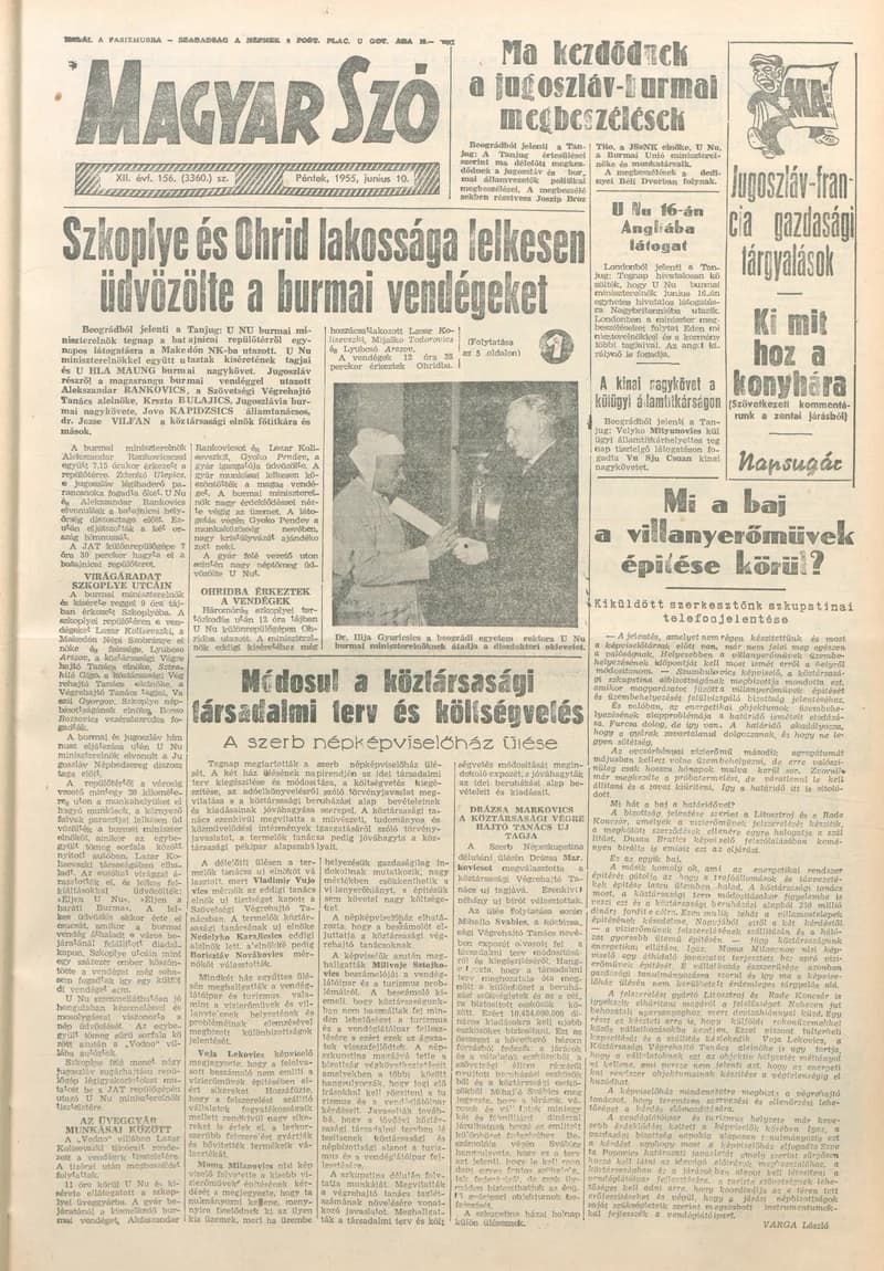 Magyar Szó, 12. évf. 1955. június 10. 156. sz. 1–8. oldal