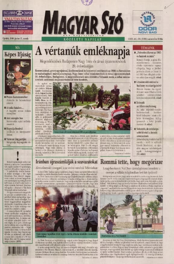 Magyar Szó, 66. évf. 2009. június 17. 138. sz. 1–20. oldal