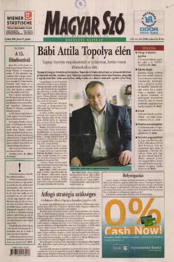 Magyar Szó, 65. évf. 2008. június 27. 146. sz. 1–20. oldal