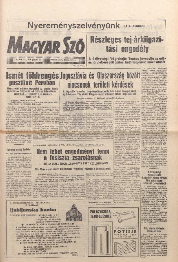 Magyar Szó, 27. évf. 1970. december 11. 339. sz. 1–12. oldal