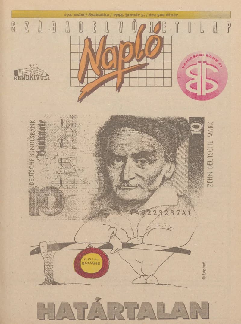 Napló - Szabadelvű hetilap, 5. évf. 1994. január 5. 192. sz.