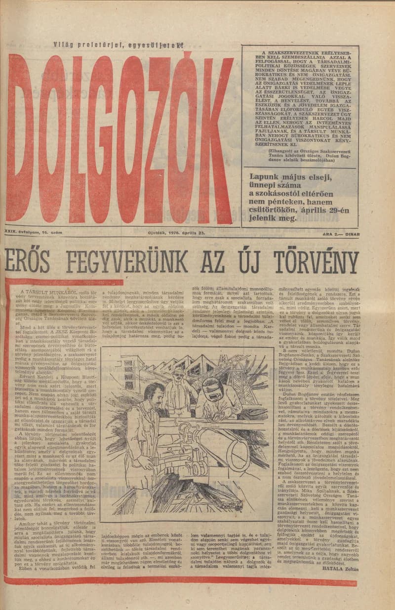 Dolgozók, 30. évf. 1976. április 23. 16. sz.