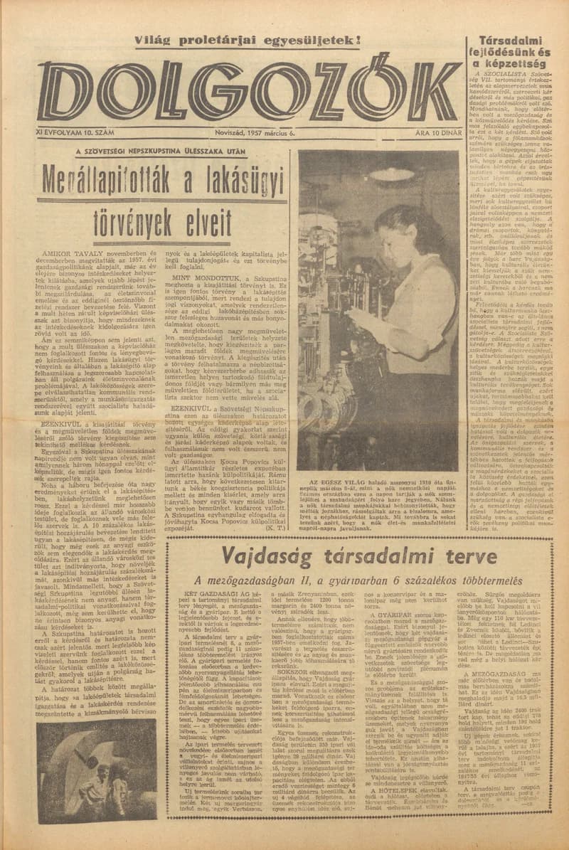 Dolgozók, 11. évf. 1957. március 6. 10. sz.