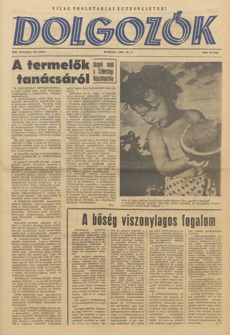 Dolgozók, 13. évf. 1959. szeptember 4. 36. sz.