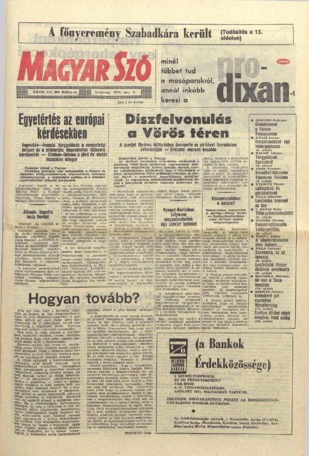 Magyar Szó, 27. évf. 1970. november 8. 308. sz. 1–32. oldal