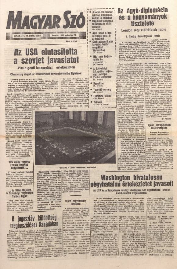 Magyar Szó, 26. évf. 1969. március 26. 83. sz. 1–16. oldal