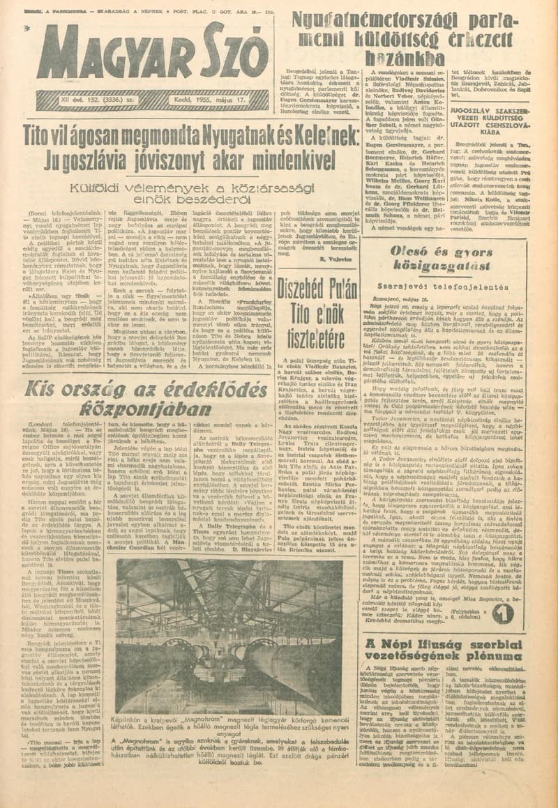 Magyar Szó, 12. évf. 1955. május 17. 132. sz. 1–8. oldal