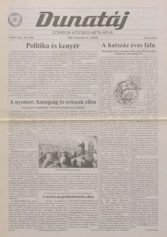 Dunatáj, 1. évf. 1999. december 8. 35. sz.