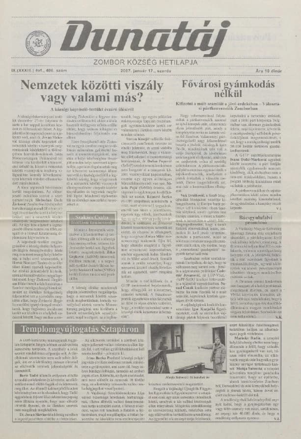 Dunatáj, 9. évf. 2007. január 17. 406. sz.
