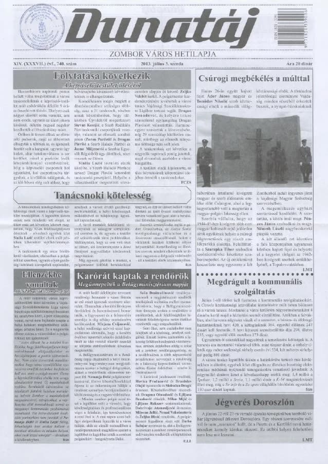 Dunatáj, 15. évf. 2013. július 3. 740. sz.