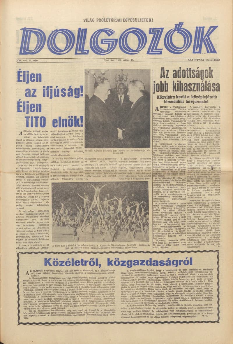 Dolgozók, 20. évf. 1966. május 27. 22. sz.