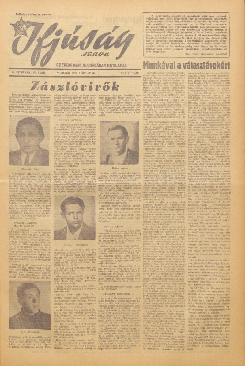 Ifjúság Szava, 6. évf. 1950. február 25. 233. sz.
