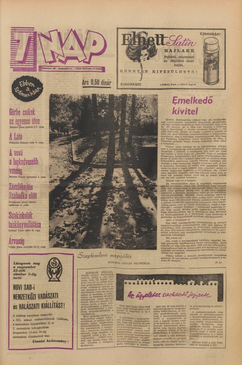 7 Nap, 22. évf. 1967. szeptember 15. 38. sz. 1–20. oldal