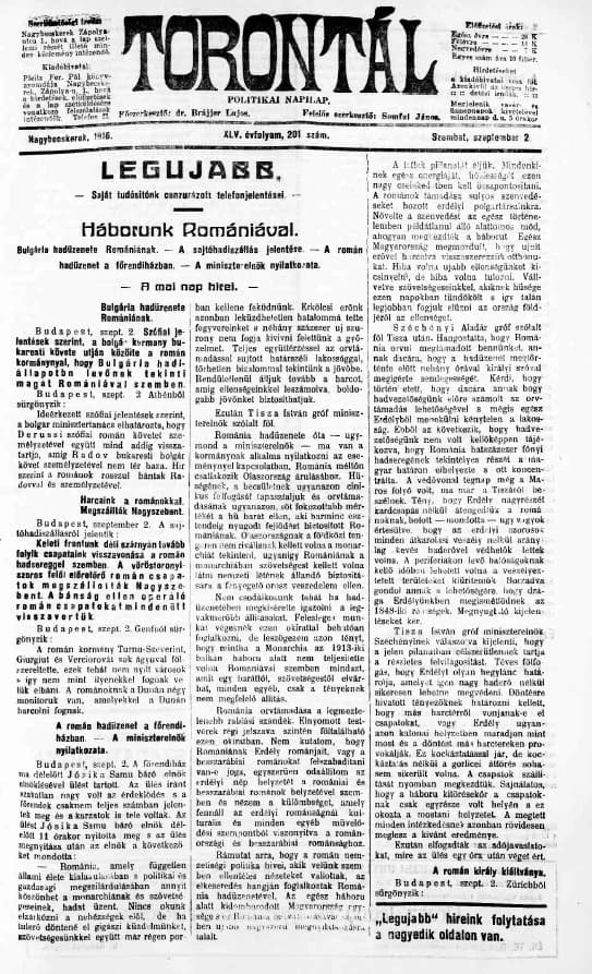 Torontál, 45. évf. 1916. szeptember 2. 201. sz.