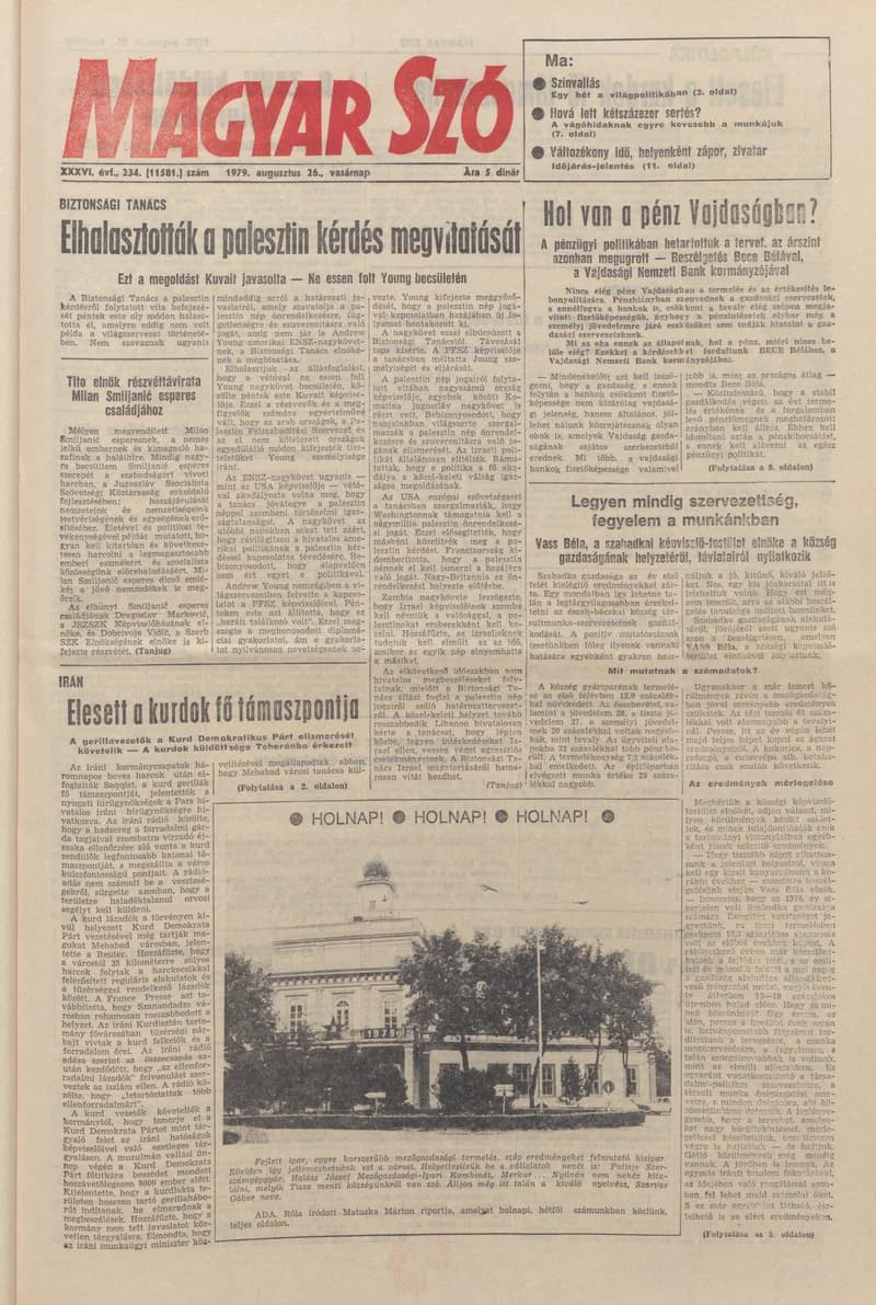Magyar Szó, 36. évf. 1979. augusztus 25. 233. sz. 1–16. oldal