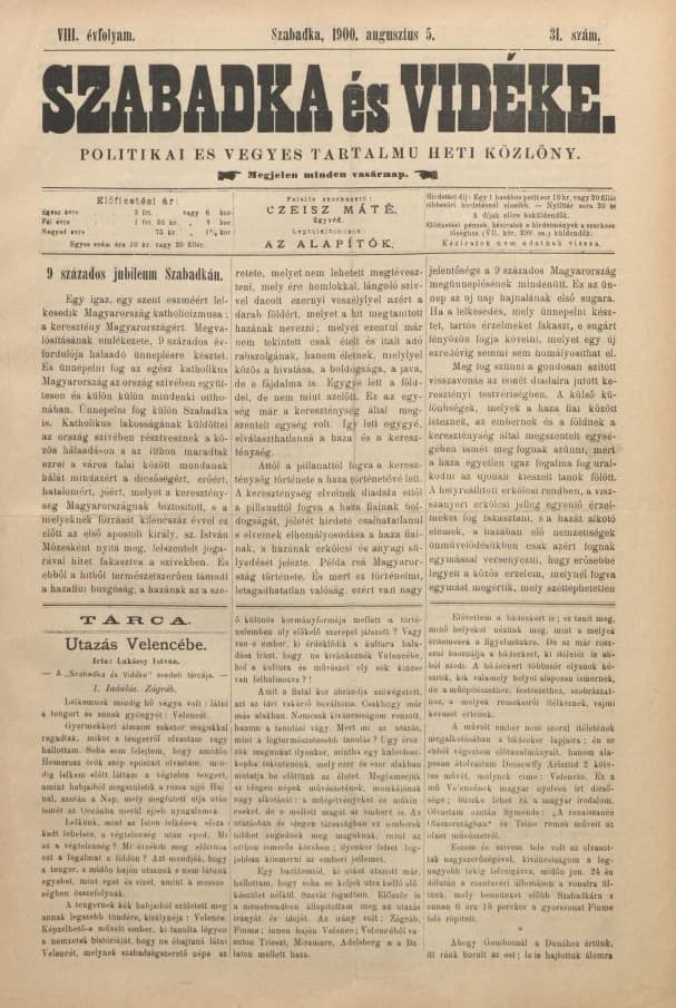 Szabadka és vidéke II, 8. évf. 1990. augusztus 5. 31. sz.
