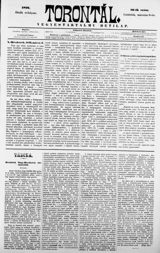 Torontál, 5. évf. 1876. március 9. 10. sz.