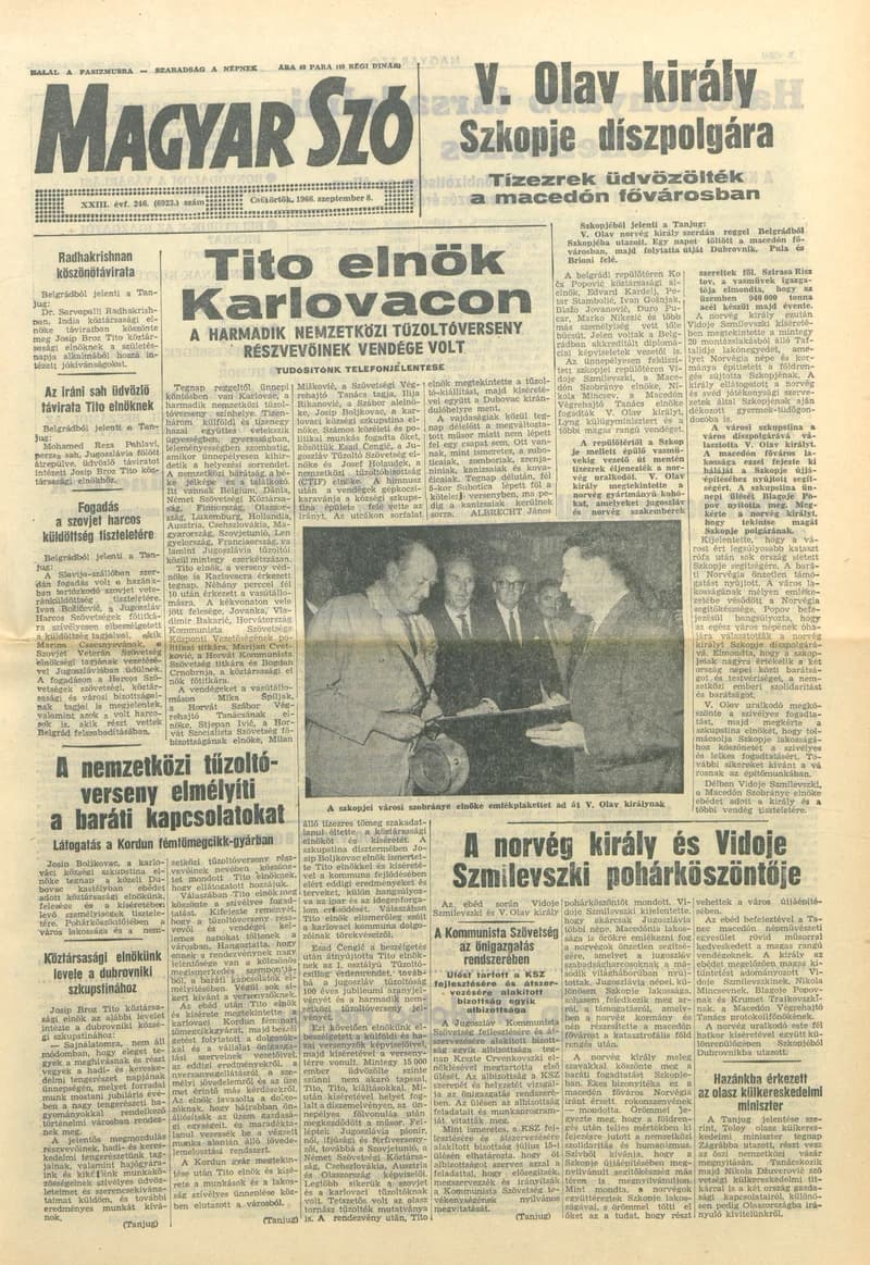 Magyar Szó, 23. évf. 1966. szeptember 8. 246. sz.