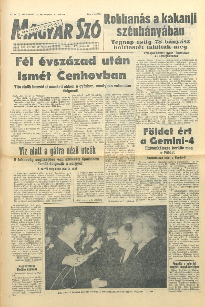 Magyar Szó, 22. évf. 1965. június 8. 155. sz. 1–16. oldal