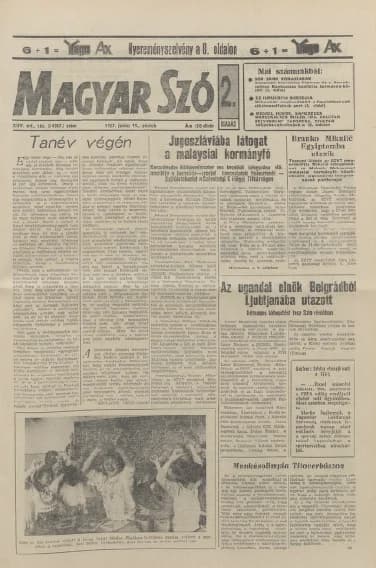 Magyar Szó, 44. évf. 1987. június 19. 166. sz. 1–24. oldal