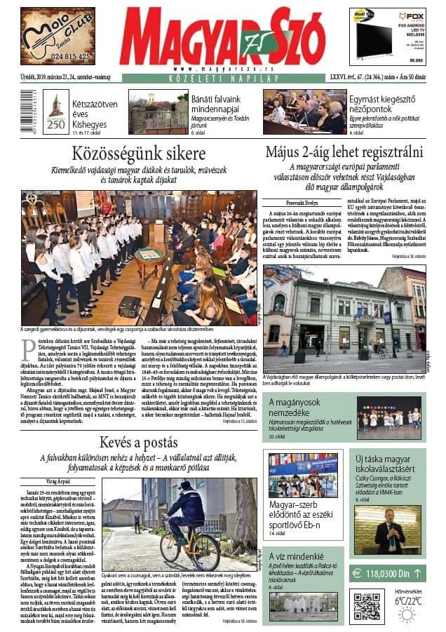 Magyar Szó, 76. évf. 2019. március 23. – 24. 67. sz. 1–48. oldal