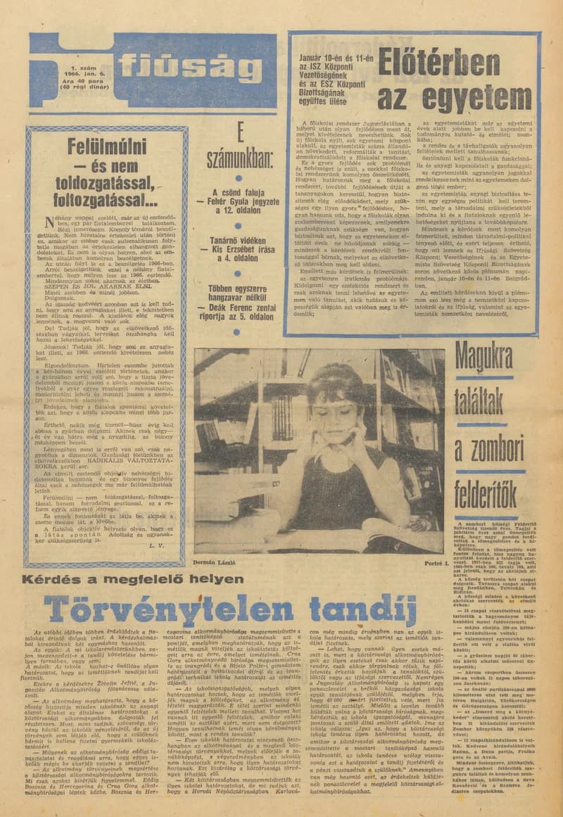 Ifjúság, 22. évf. 1966. január 6. 1. sz.