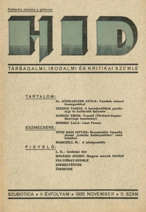 Híd, 2. évf. 1935. november. 11. sz. 1–24. oldal