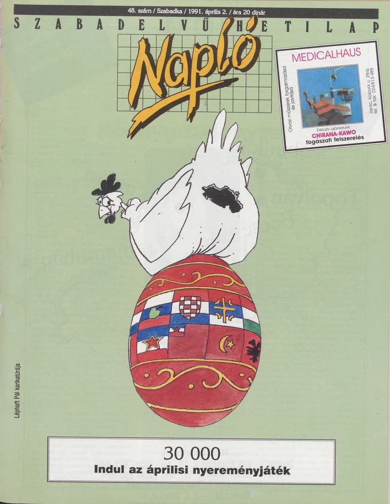 Napló - Szabadelvű hetilap, 2. évf. 1991. április 2. 48. sz.