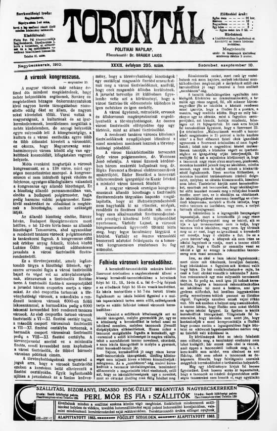 Torontál, 39. évf. 1910. szeptember 10. 205. sz.