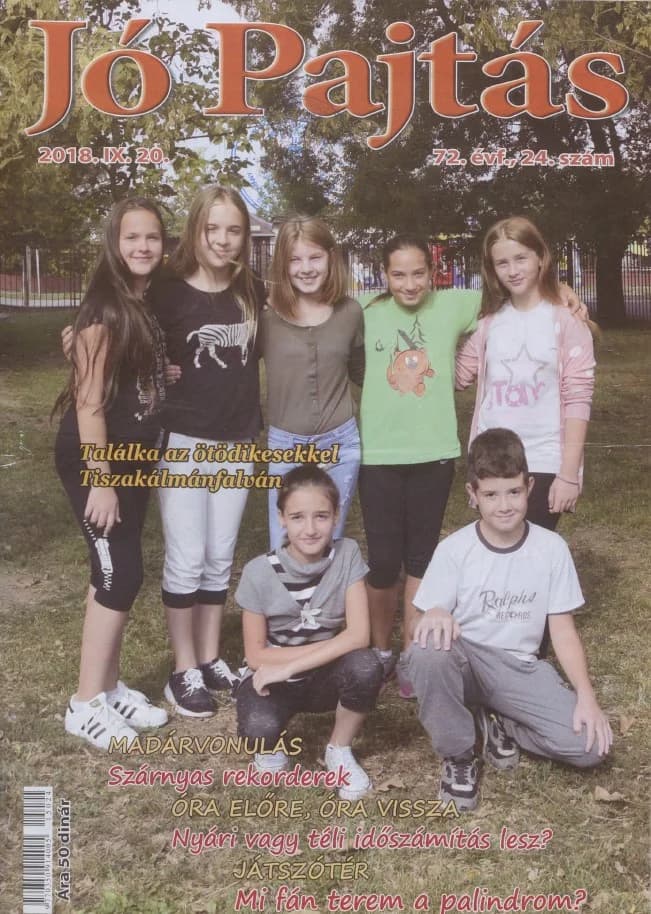 Jó Pajtás, 72. évf. 2018. szeptember 20. 24. sz.