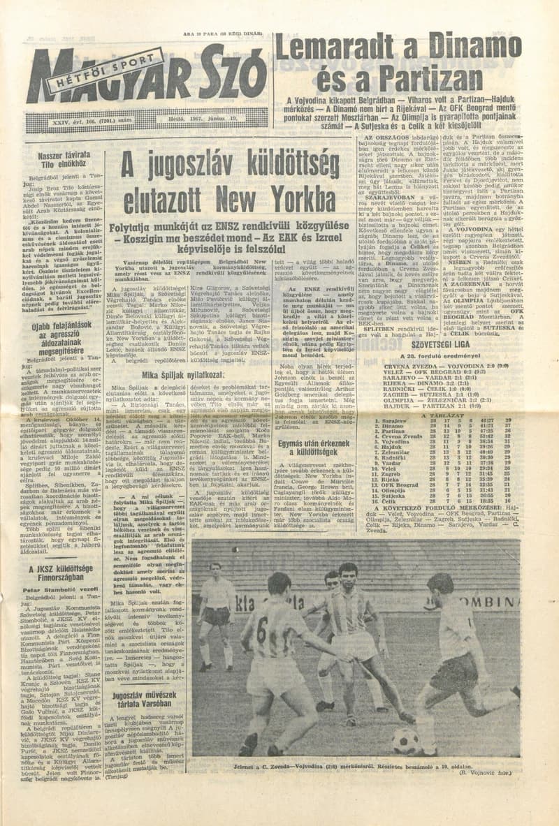 Magyar Szó, 24. évf. 1967. június 19. 166. sz. 1–14. oldal