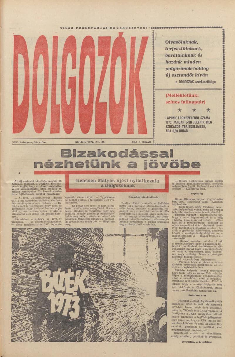 Dolgozók, 26. évf. 1972. december 29. 52. sz.