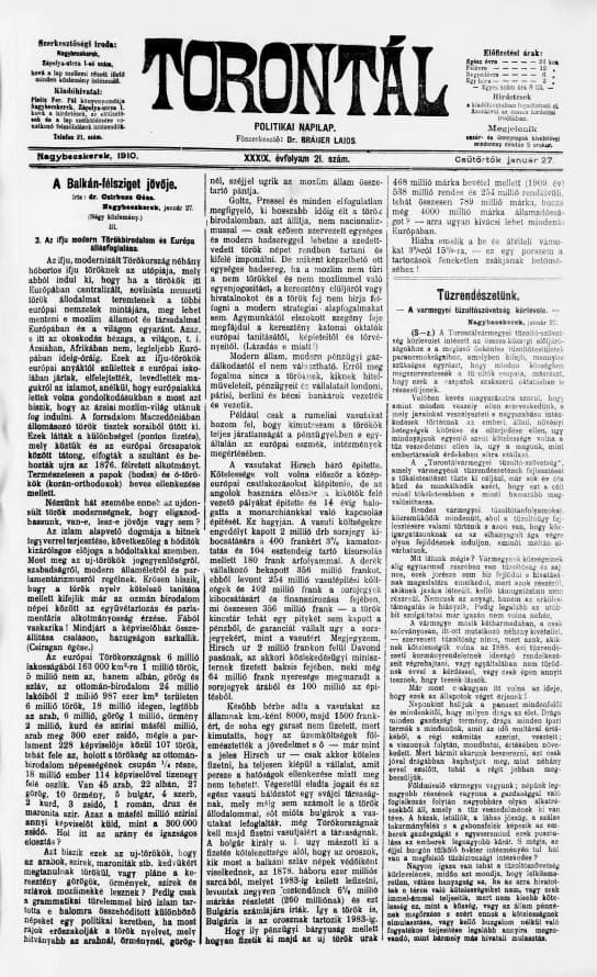 Torontál, 39. évf. 1910. január 27. 21. sz.