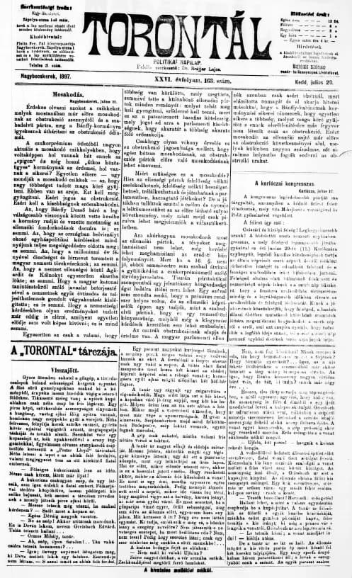 Torontál, 26. évf. 1897. július 20. 163. sz.