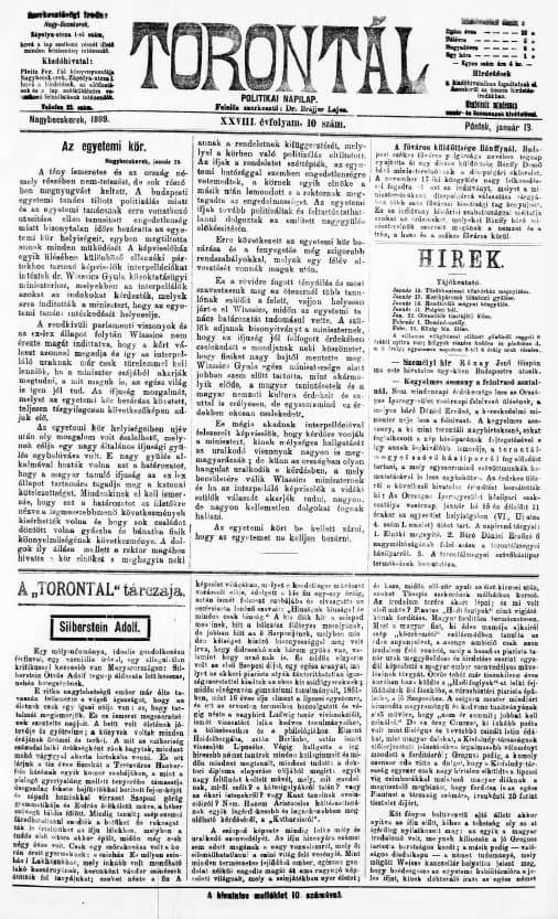 Torontál, 28. évf. 1899. január 13. 10. sz.