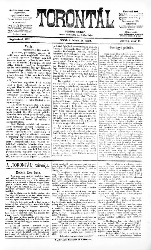 Torontál, 31. évf. 1902. január 23. 18. sz.