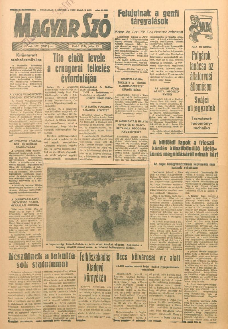 Magyar Szó, 11. évf. 1954. július 13. 187. sz. 1–8. oldal