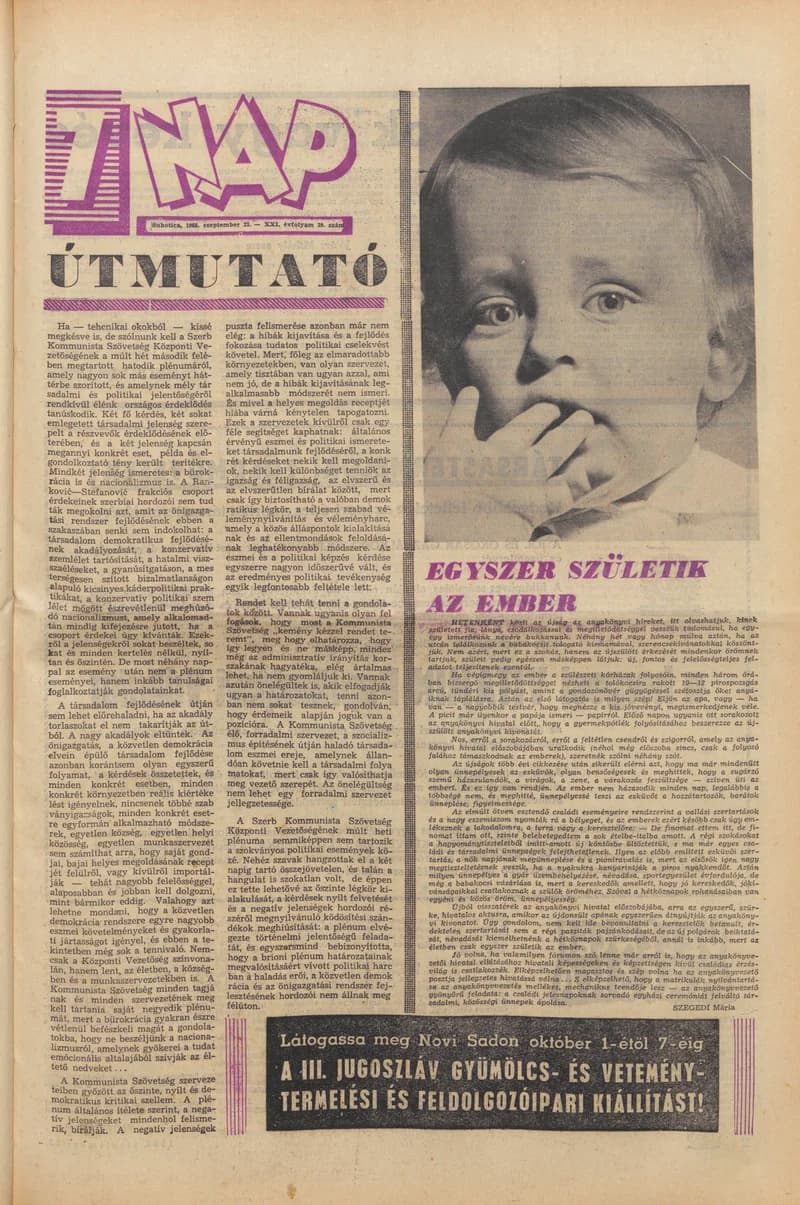 7 Nap, 21. évf. 1966. szeptember 23. 39. sz. 1–20. oldal